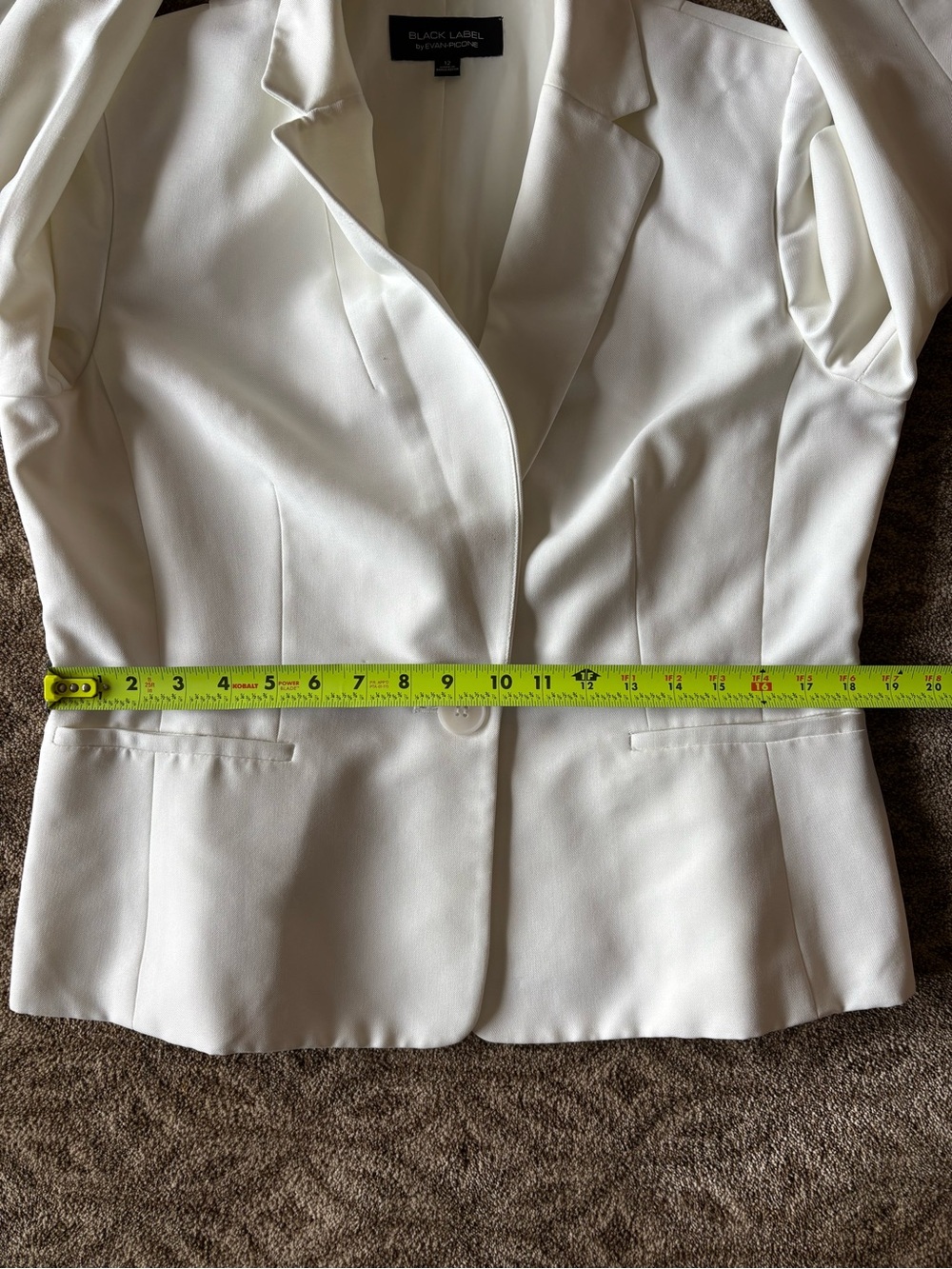 Stunning white Evan Picone Single-Button Tailored Blazer - Picture 5 of 8
